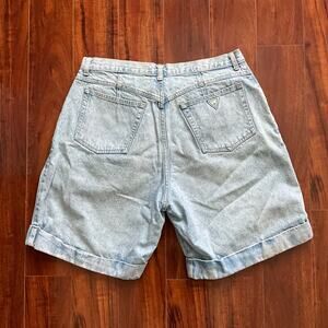 VTG GUESS Jeans Denim Cuffed Shorts 90s High Rise, Waist 36” (Labeled 38)